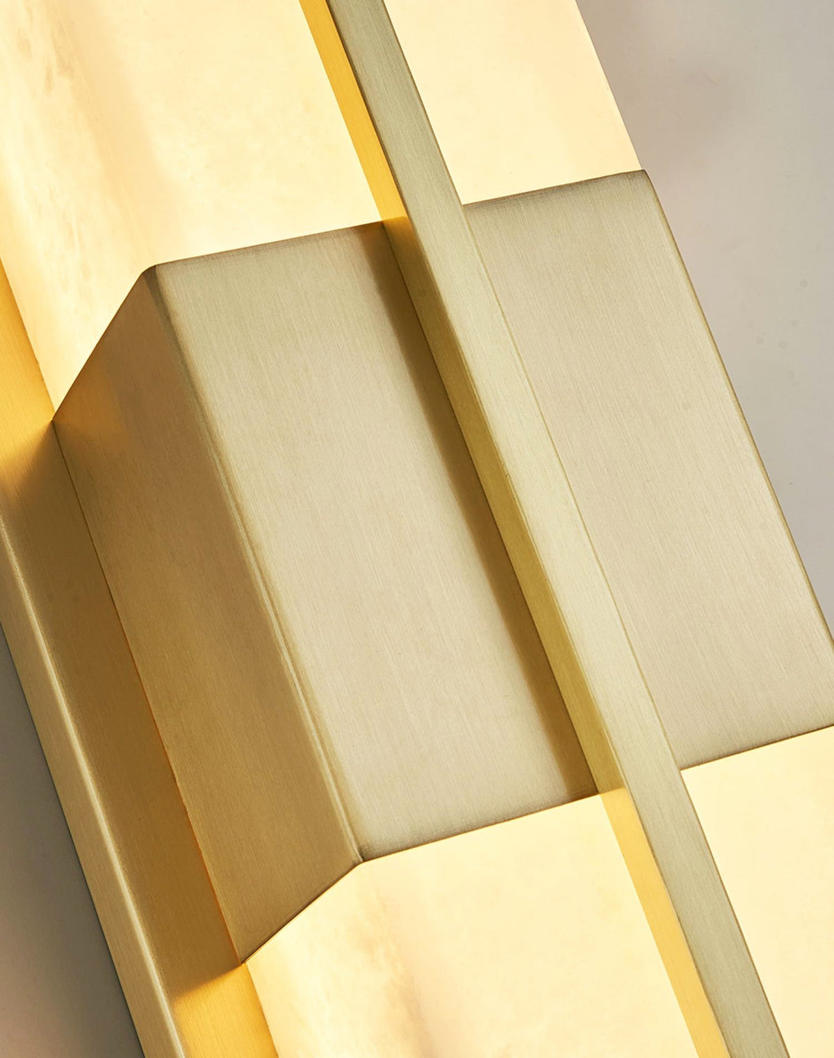 Rectangular Alabaster Brass Wall Sconce Wall lamp