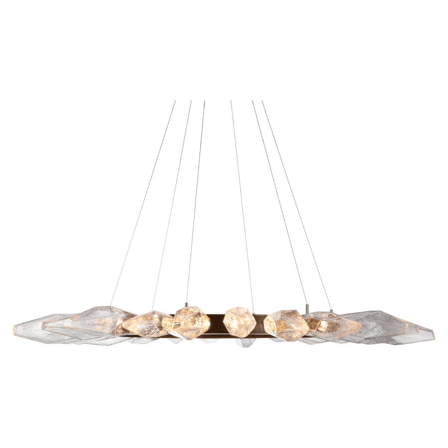 Hammerton Studio Rock Crystal 56" Wide 30 Light Hand Blown Glass LED Radial Chandelier