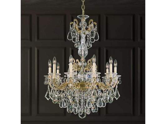 Schonbek La Scala 10-Light Crystal Candelabra Chandelier
