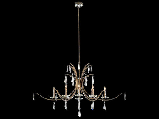Schonbek 8-Light Tinsley Linear Chandelier with Radiance Crystal