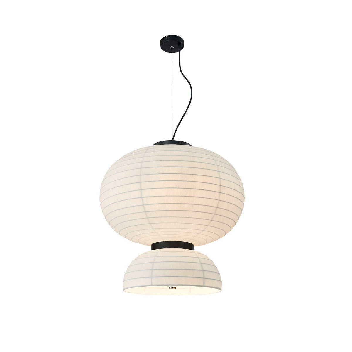 Silk Formakami Pendant Light ∅ 21.7″ x H 22.8″ / Dia 55cm x H 58cm / Black & White Pendant light