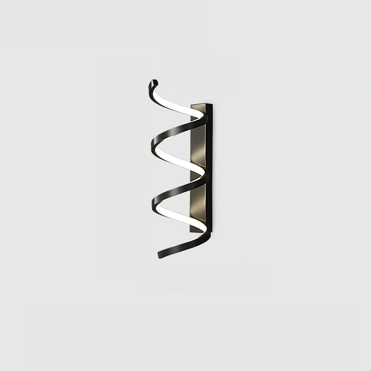 Spiral Wall Light ∅ 5.5″ x H 16.5″ / Dia 14cm x H 42cm / Black / Three-Color Changing Light Wall lamp