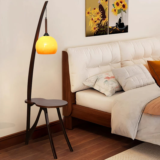 Arc Wood Hanging Floor Lamp Floor lamp