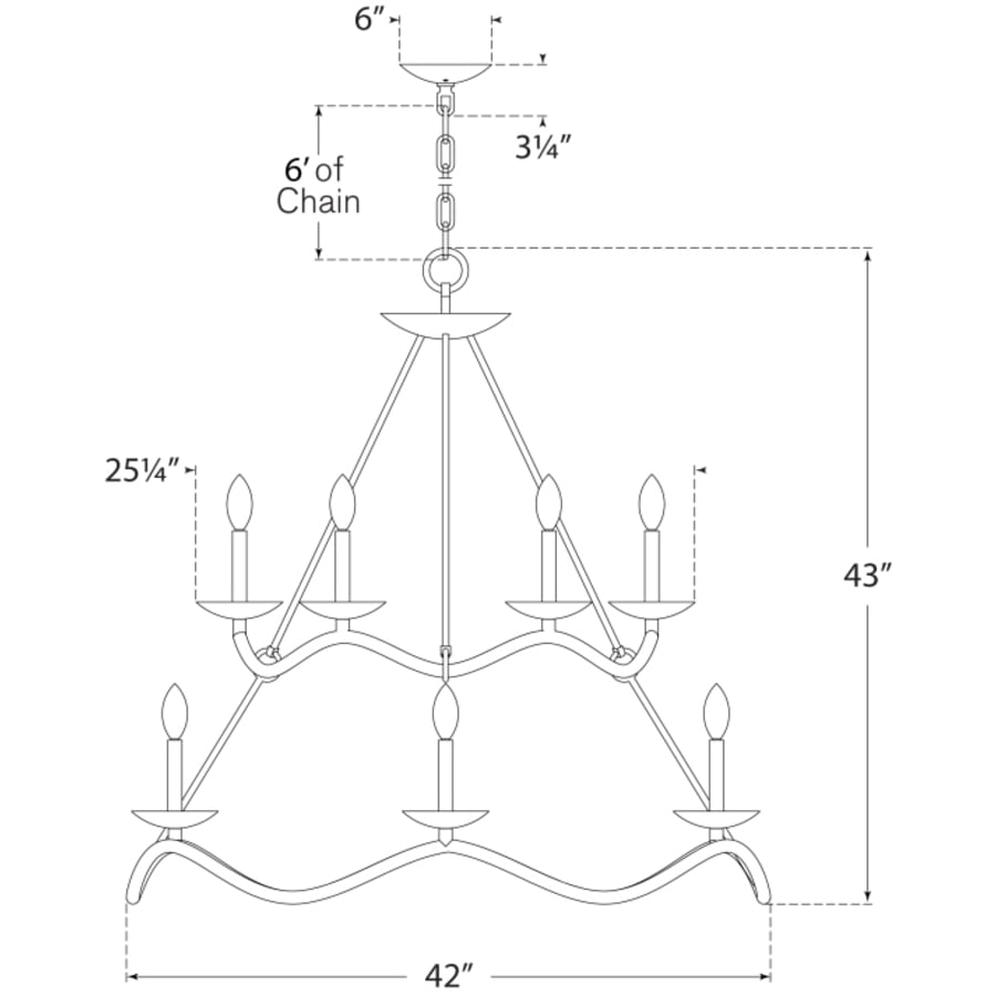 Visual Comfort Choros 37" Two-Tier Chandelier by Barry Goralnick