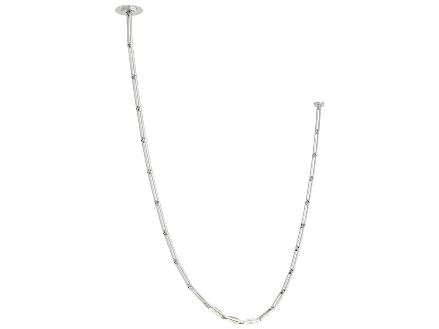 Visual Comfort Modern Catena 3-Light Polished Nickel Linear Chandelier