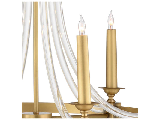 Wildwood 6-Light Prospect Chandelier in Antique Brass with Clear Acrylic