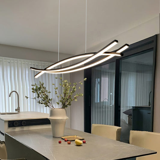 Wishbone LED Chandelier L 47.2″ x H 59″ / L 120cm x H 150cm / Black / Three-Color Changing Light Pendant light