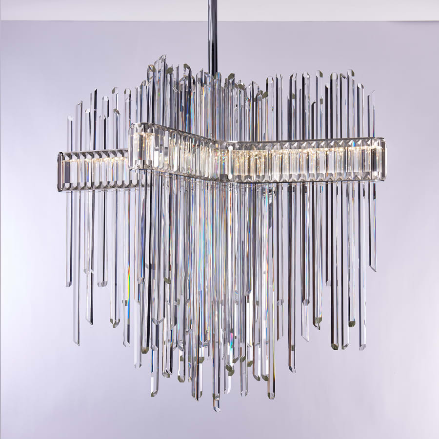 Allegri Piovere 40" Wide Crystal Pendant