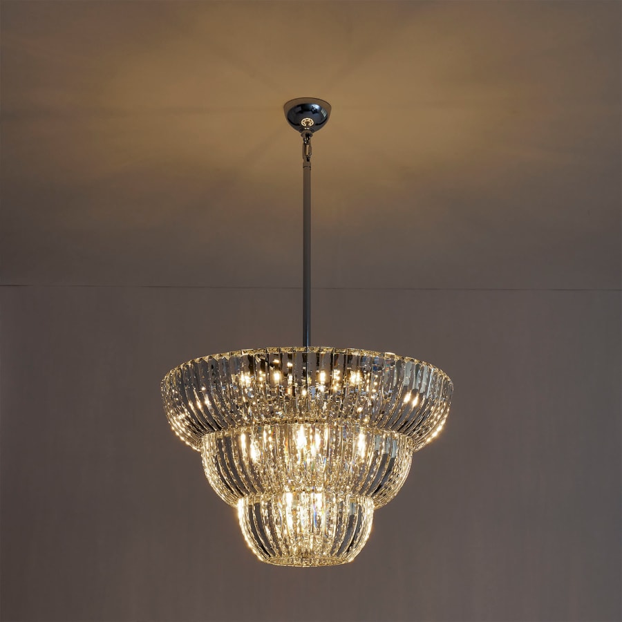 Allegri Fontana 15 Light 30" Wide Crystal Pendant