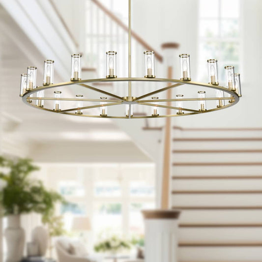 Alora Lighting Revolve 21 Light 60" Wide Taper Candle Chandelier