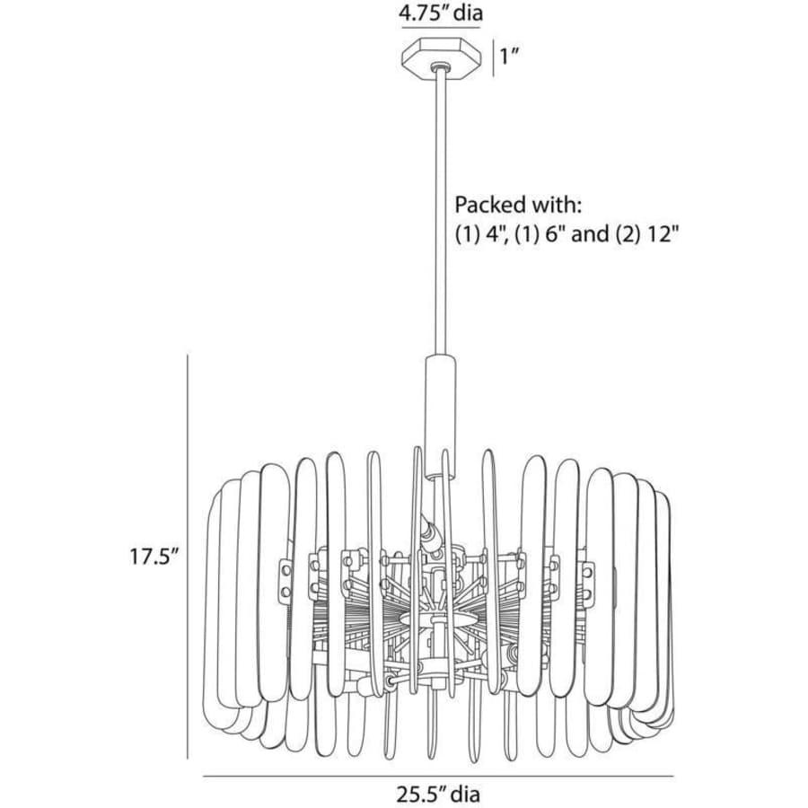 Arteriors Klaus 8 Light 26" Wide Drum Chandelier