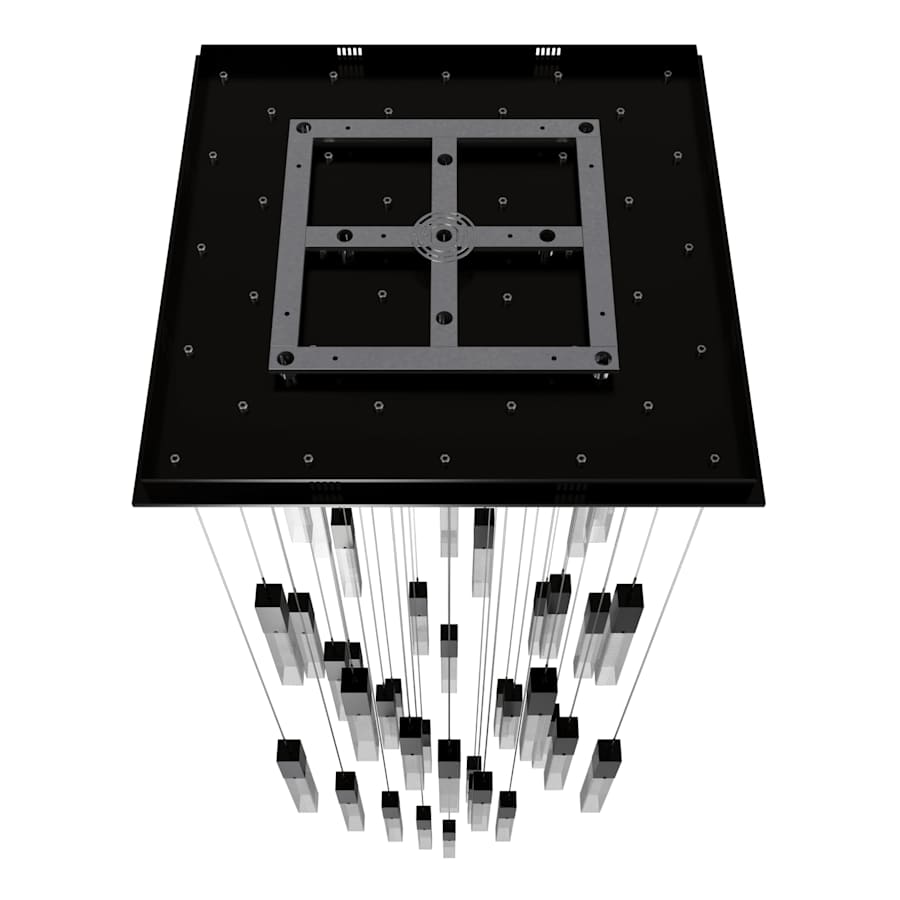 Avenue Lighting The Original Glacier 41 Light 36" Wide LED Crystal Multi Light Pendant with Bubbled Crystal Shades
