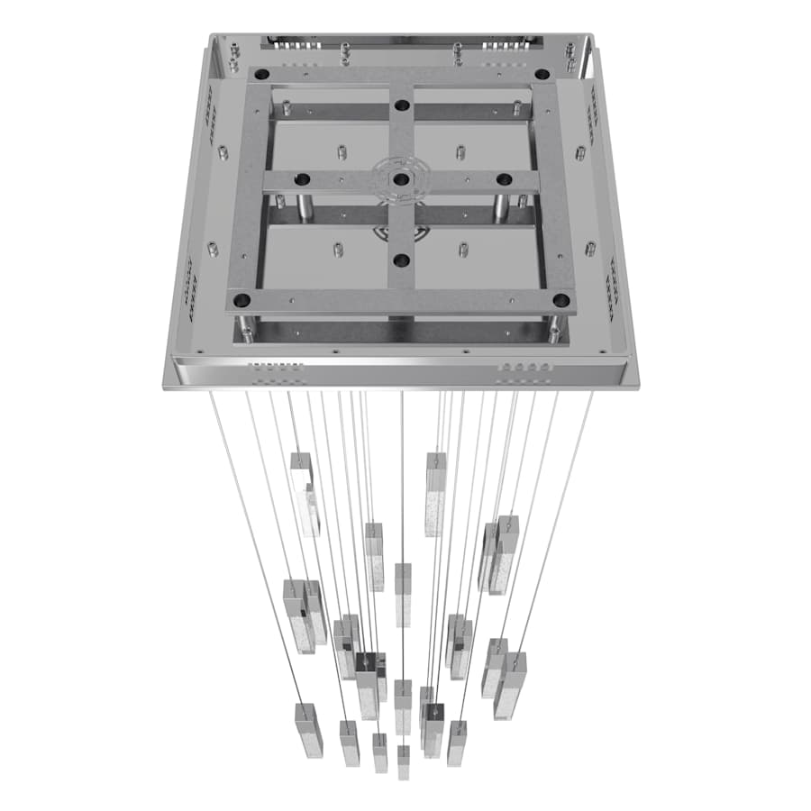Avenue Lighting The Original Glacier 25 Light 28" Wide LED Crystal Multi Light Pendant with Bubbled Crystal Shades