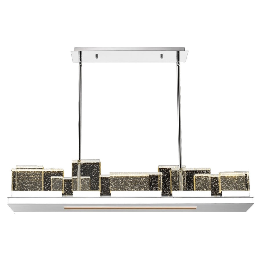 Avenue Lighting The Original Glacier 42" Wide LED Crystal Linear Chandelier with Bubbled Crystal Shades