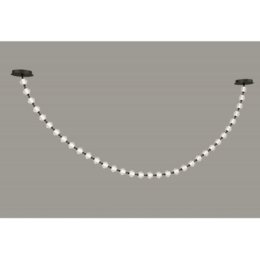 Avenue Lighting Beluga 139" Wide LED Linear Pendant with Faceted Acrylic Shades