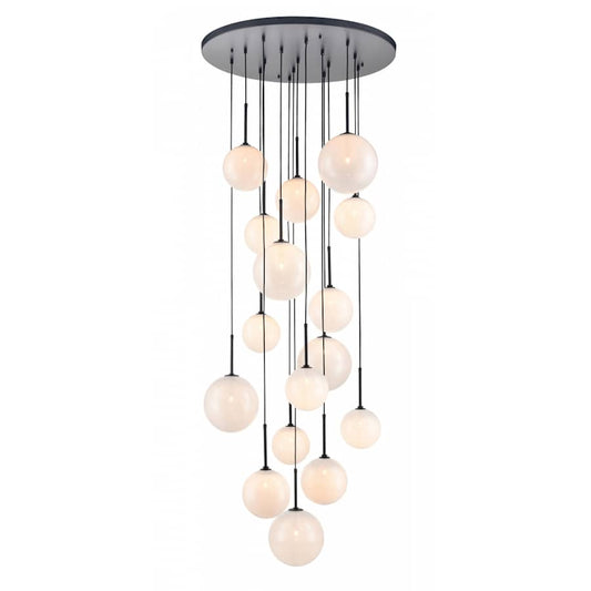 Avenue Lighting Delilah 16 Light 34" Wide Multi Light Pendant with Glass Shades