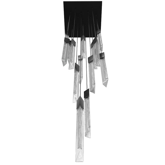 Avenue Lighting Alpine 15 Light 24" Wide LED Multi Light Pendant with Marbleized Crystal Shades