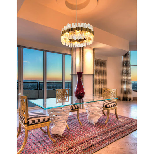 Corbett Lighting Ciro 10 Light 36" Wide Pendant with Handmade Glass Shade