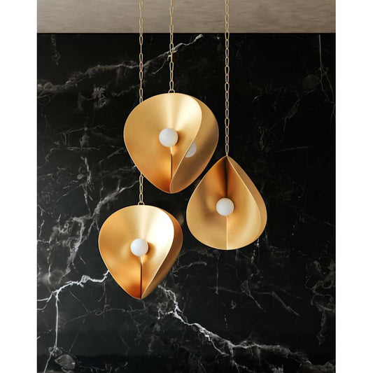 Corbett Lighting Peony 4 Light 30" Wide Abstract Pendant
