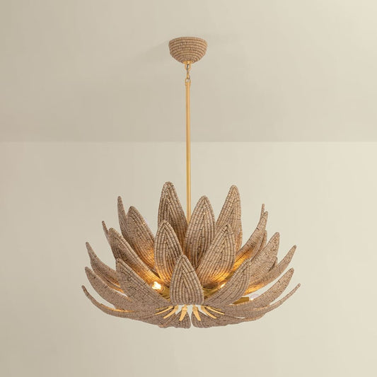 Corbett Lighting Varanasi 14 Light 30" Wide Pendant with Coco Bead Shades