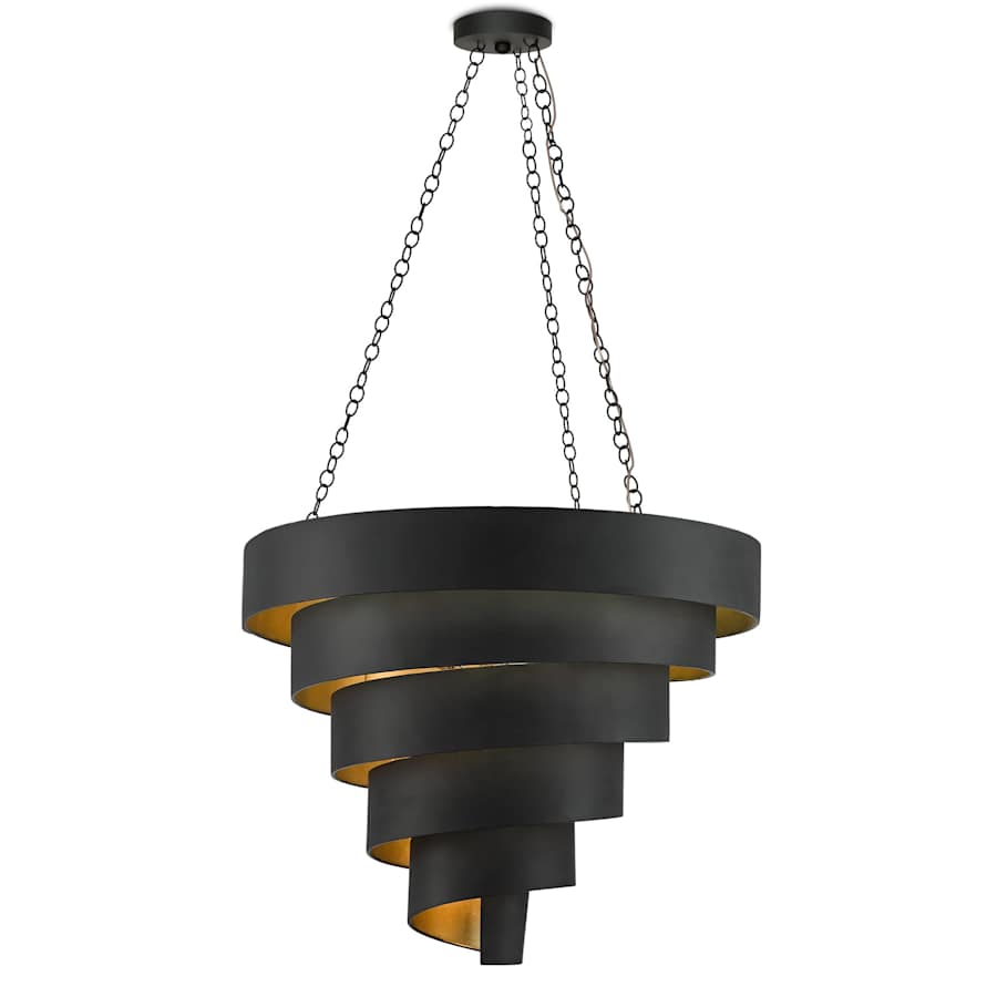 Currey and Company Chiffonade 7 Light 30" Wide Wrought Iron Chandelier