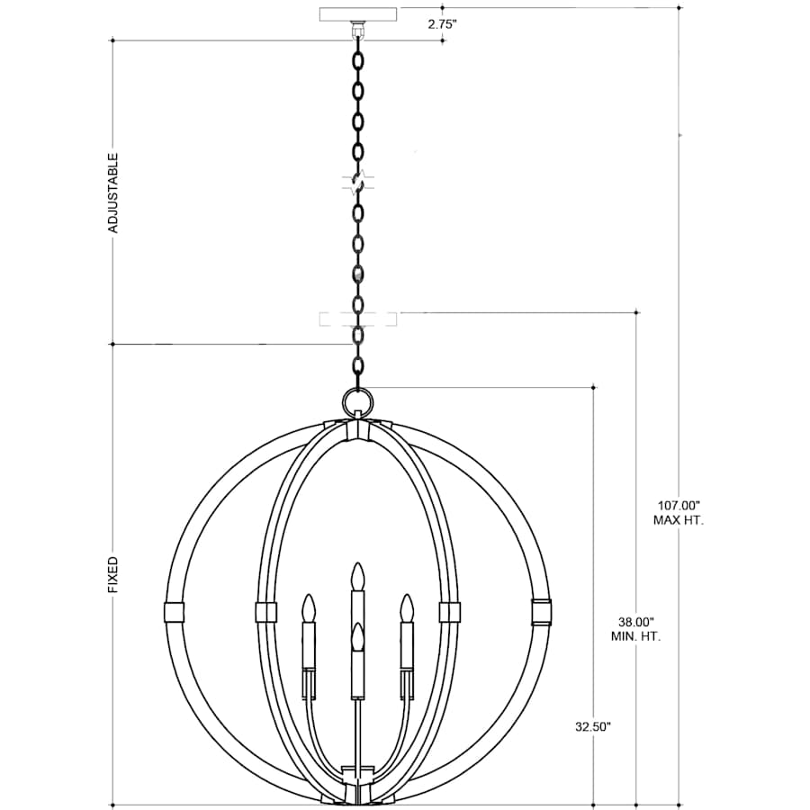 Currey and Company Bastian 6 Light 31" Wide Candle Style Chandelier