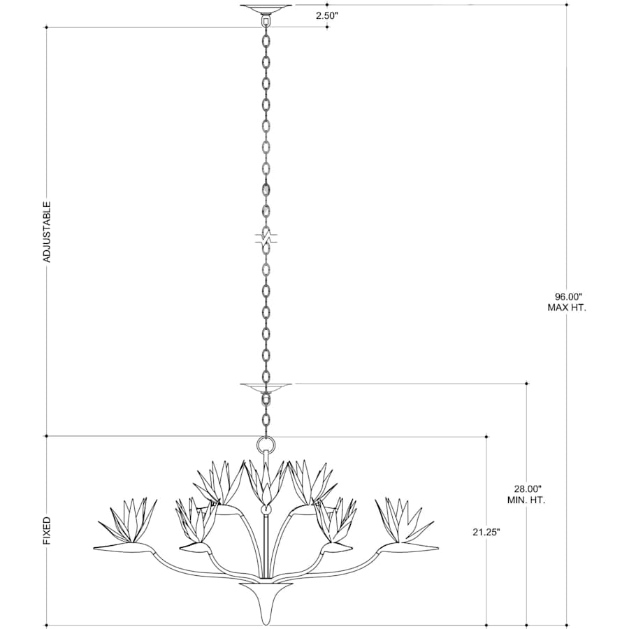 Currey and Company Paradiso 40" Wide Floral Chandelier