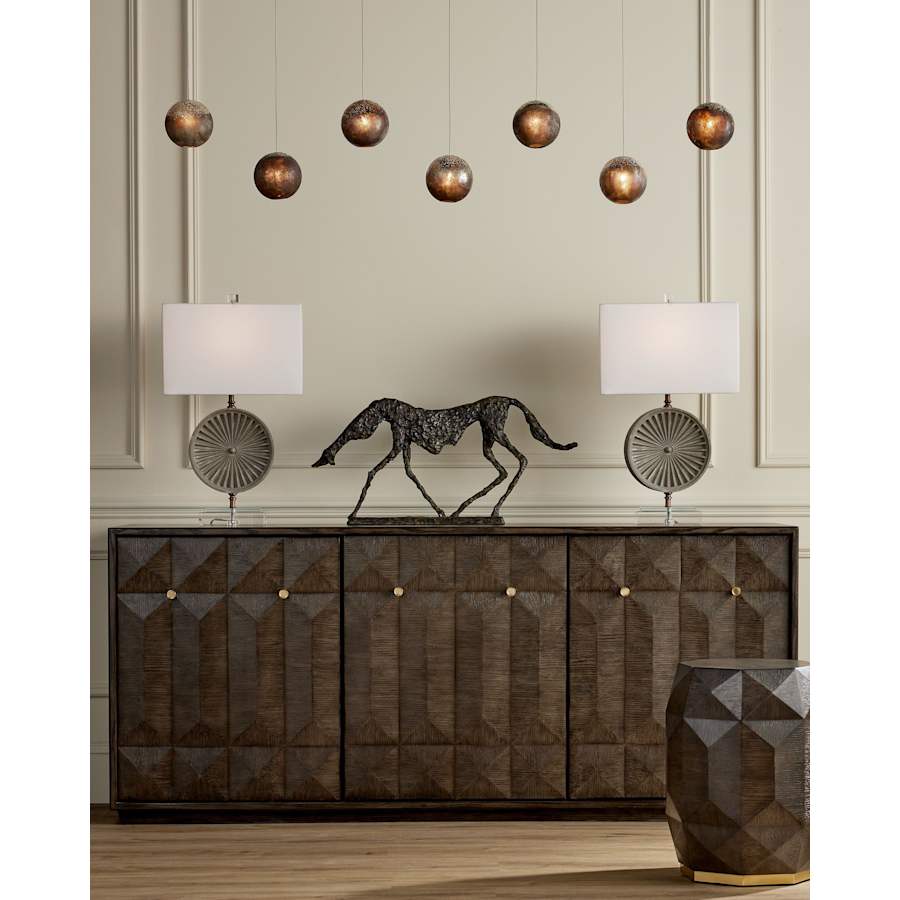 Currey and Company Pathos 7 Light 57" Wide Linear Pendant
