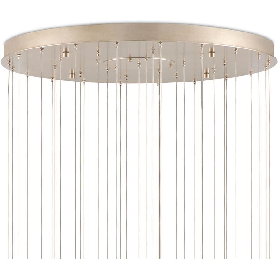 Currey and Company Virtu 36 Light 33" Wide Wrought Iron Multi Light Pendant with Clamrose Shell Shades