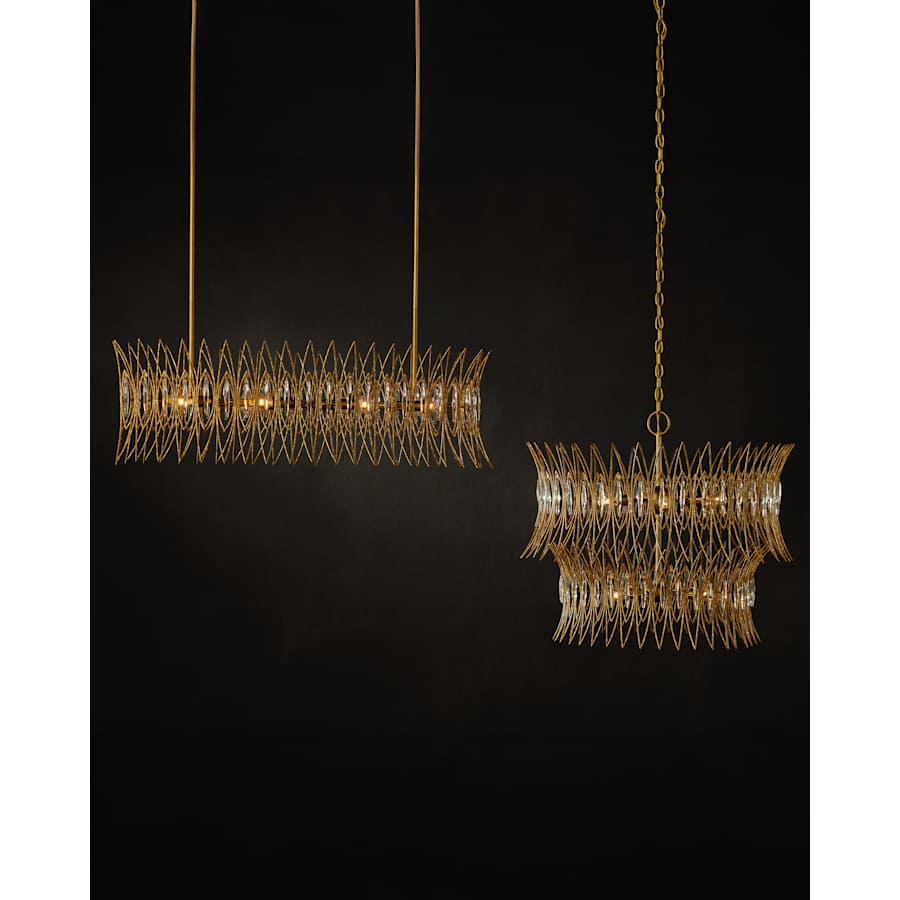Currey and Company Marquise 8 Light 40" Wide Wrought Iron Chandelier
