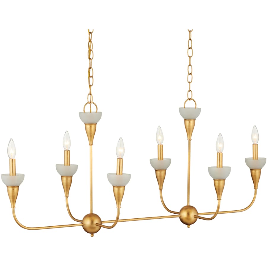 Currey and Company Aurelia 6 Light 46" Wide Taper Candle Style Chandelier