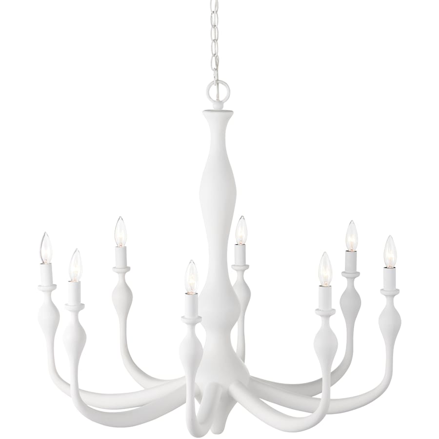 Currey and Company Ludwig 8 Light 34" Wide Taper Candle Style Chandelier