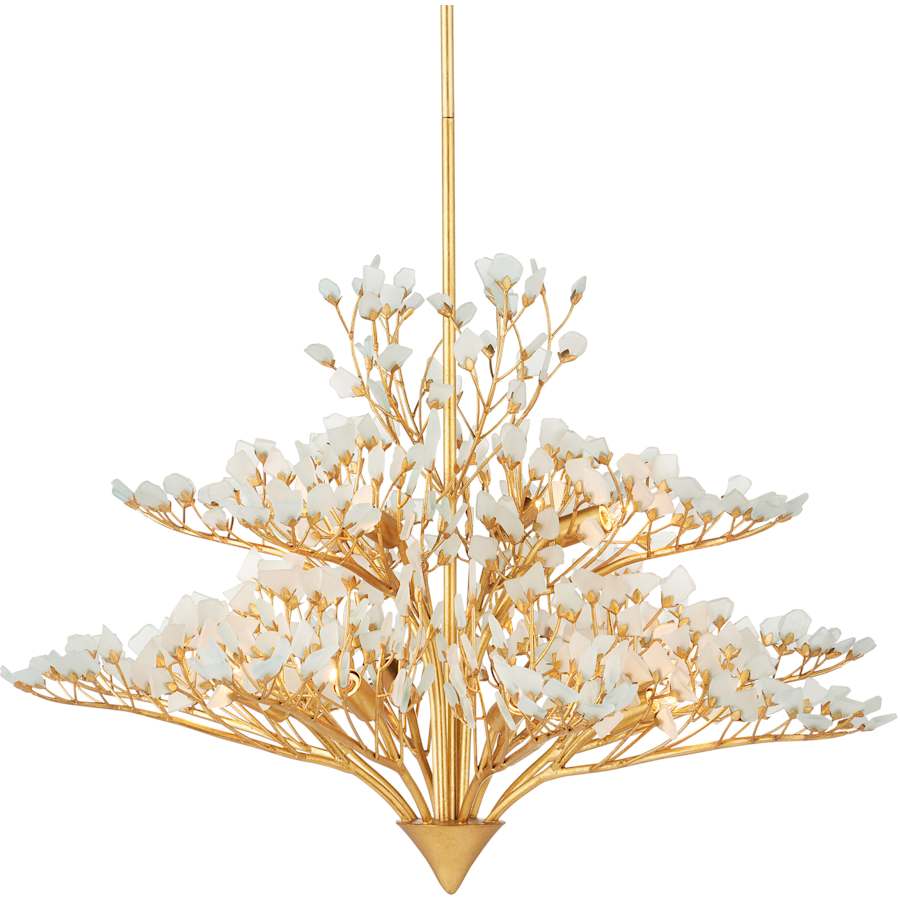 Currey and Company Fiorella 12 Light 34" Wide Abstract Chandelier