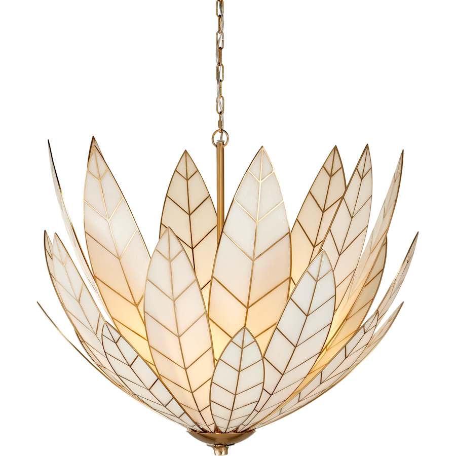 Currey and Company Lamina 3 Light 35" Wide Abstract Chandelier
