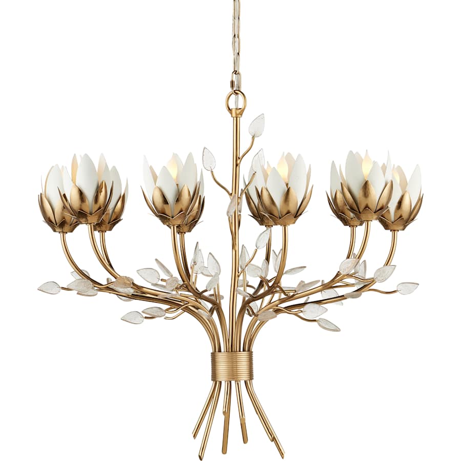 Currey and Company Star Magnolia 10 Light 27" Wide Chandelier