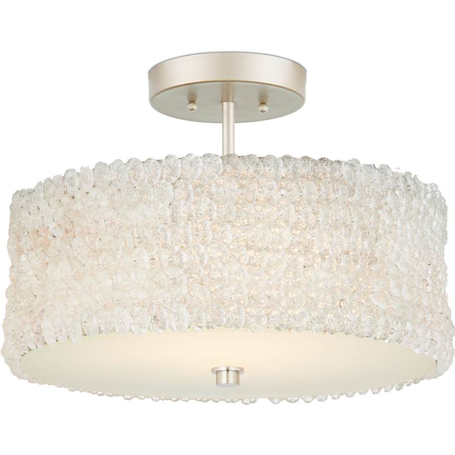 Currey and Company Florecitas 3 Light 22" Wide Semi-Flush Drum Ceiling Fixture / Converts to Pendant