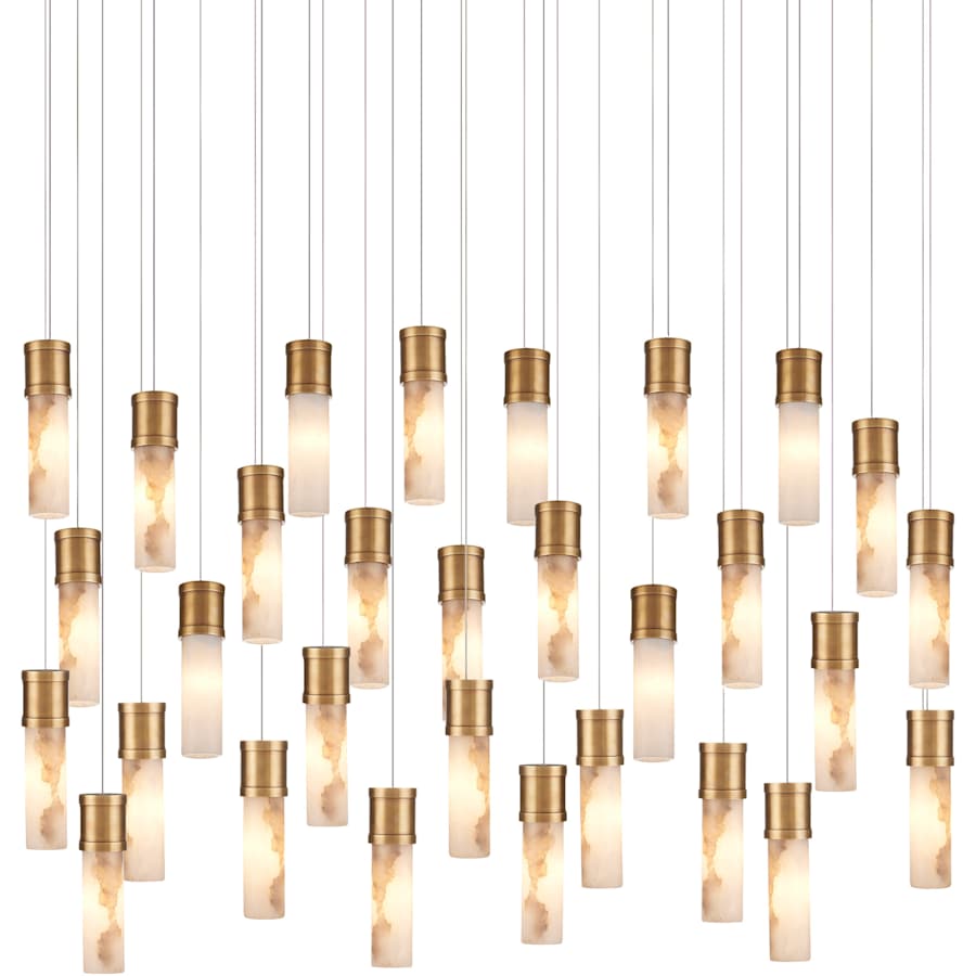 Currey and Company Cannula 30 Light 54" Wide Linear Pendant