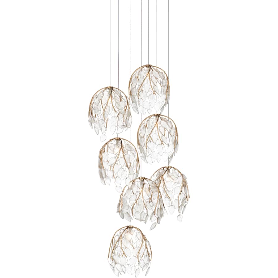 Currey and Company Banyan 7 Light 13" Wide Abstract Multi Light Pendant