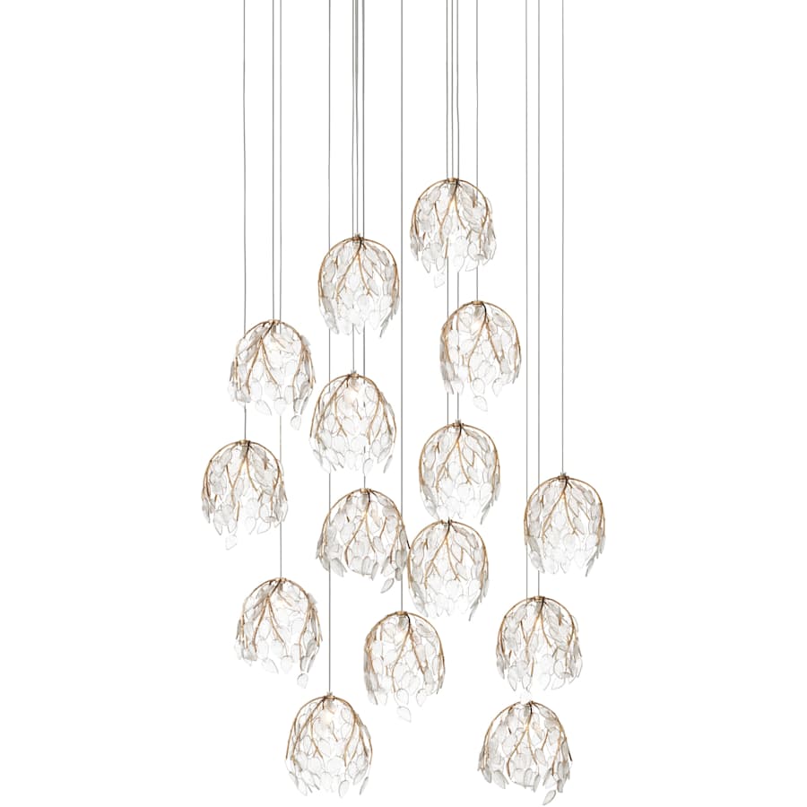 Currey and Company Banyan 15 Light 21" Wide Abstract Multi Light Pendant