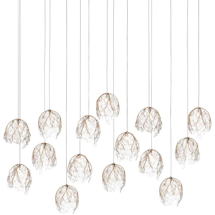 Currey and Company Banyan 15 Light 48" Wide Abstract Linear Pendant