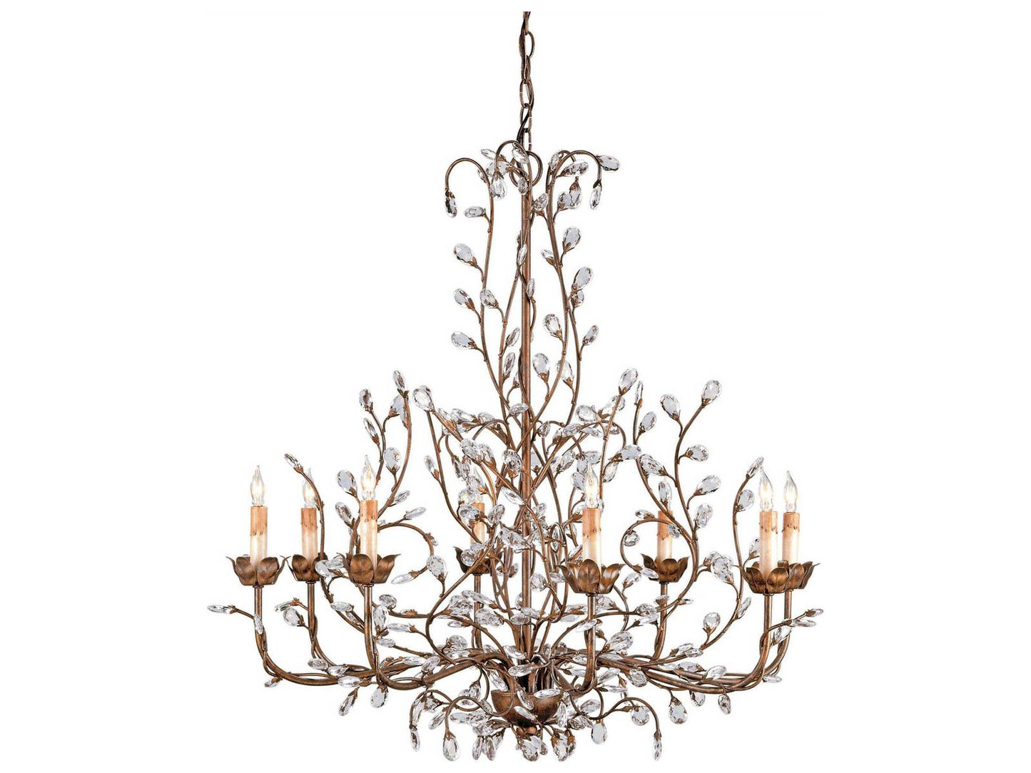 Luxecor Vistas 8-Light Cupertino Brown Candelabra Chandelier
