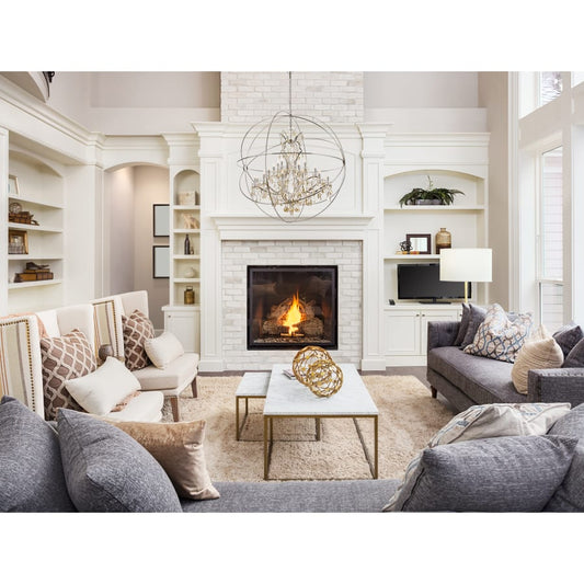 Elegant Lighting Geneva 25 Light 60" Wide Crystal Chandelier with Golden Teak Royal Cut Crystals