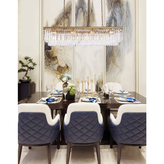 Elegant Lighting Sydney 12 Light 60" Wide Crystal Waterfall Chandelier