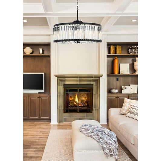 Elegant Lighting Chelsea 10 Light 36" Wide Crystal Drum Chandelier with Clear Royal Cut Crystals