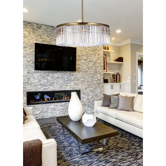 Elegant Lighting Sydney 10 Light 44" Wide Crystal Drum Chandelier