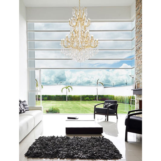 Elegant Lighting Maria Theresa 61 Light 54" Wide Crystal Chandelier with Golden Teak Royal Cut Crystals