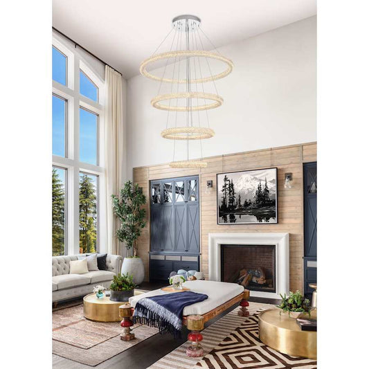 Elegant Lighting Bowen 42" Wide Ring Chandelier