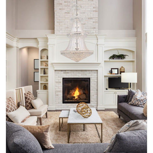 Elegant Lighting Primo 48 Light 54" Wide Crystal Empire Chandelier with Clear Royal Cut Crystals