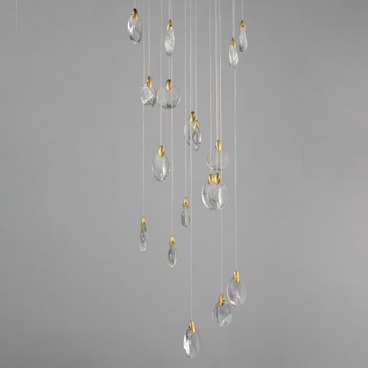 ET2 Pebble 22 Light 22" Wide LED Suspension Multi Light Pendant