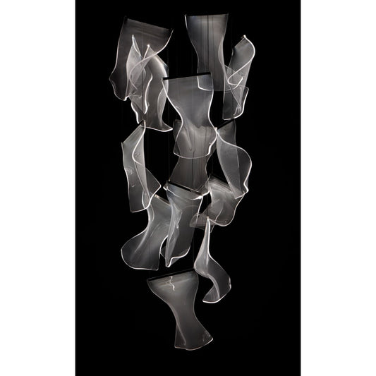 ET2 Rinkle 28" Wide LED Multi Light Abstract Pendant